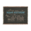 Winter Park, Colorado Ski Town Throw Blanket | Mountain Woven Blanket-5