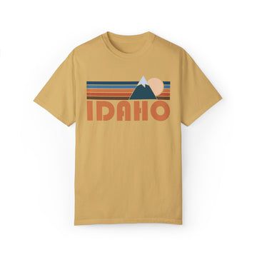 Buy mustard Idaho Graphic Tee, Comfort Colors Retro Unisex T shirt, Mountain Adventure Shirt