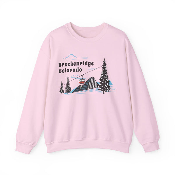 Breckenridge, Colorado Sweatshirt - Unisex Retro Ski Mountain Gondola Breckenridge Sweatshirt