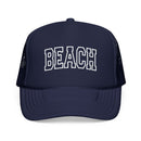 Beach Trucker Hat — Vintage College Foam Mesh Cap-1