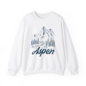 Aspen, Colorado Sweatshirt - Mountain Illustration Graphic Crewneck