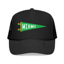 Miami, Florida Pennant Trucker Hat — Retro Flag Foam Cap-2