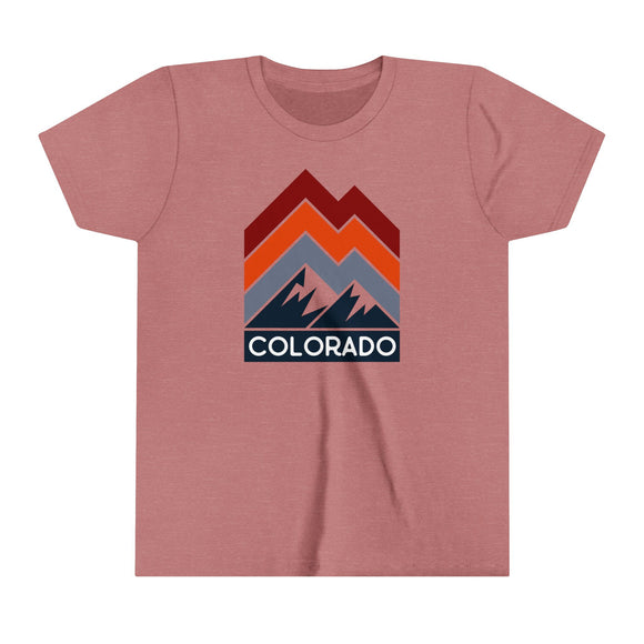 Colorado Youth Shirt - Retro Mountain Colorado Kid's T-Shirt
