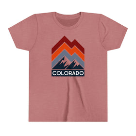 Colorado Youth Shirt - Retro Mountain Colorado Kid's T-Shirt