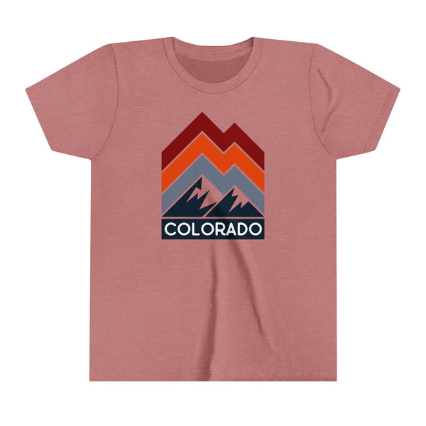Colorado Youth Shirt - Retro Mountain Colorado Kid's T-Shirt