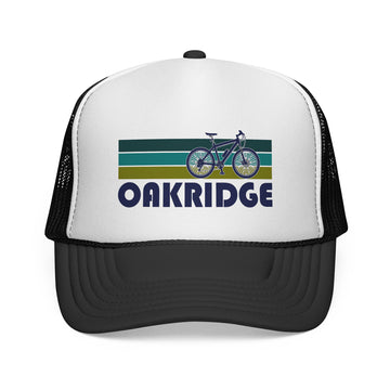 Oakridge, Oregon Retro Bike Trucker Hat - Vintage Style Oakridge Cap