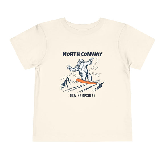 North Conway, New Hampshire Yeti Snowboard Toddler Tee