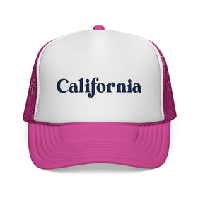 Buy pink California Retro Mountains Trucker Hat