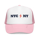 New York City, New York Retro Trucker Hat - Lightning Foam Cap-3