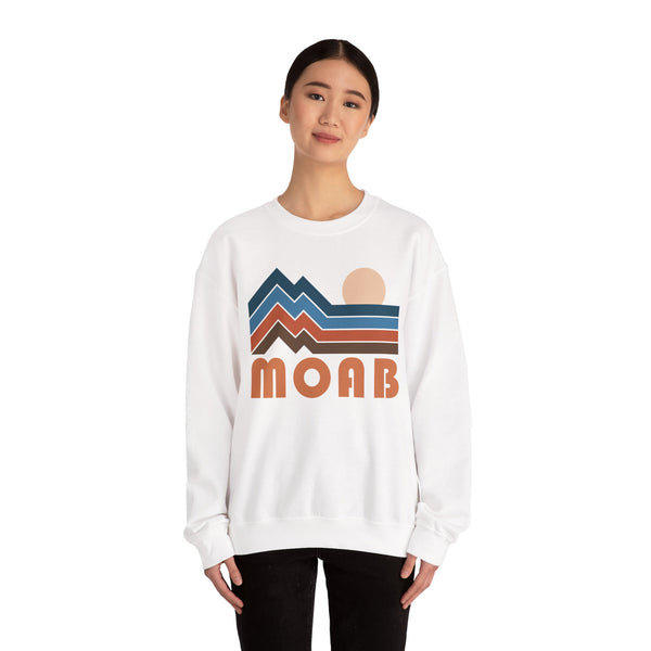 Moab, Utah Sweatshirt Retro Mountains, Moab Unisex Graphic Crewneck