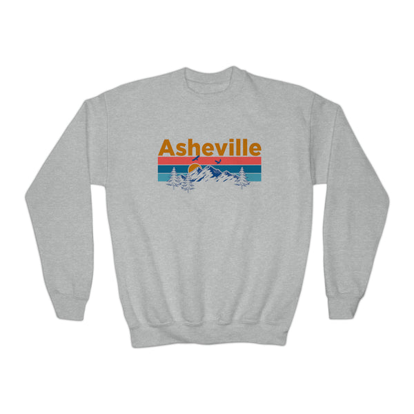 Asheville, North Carolina Youth Sweatshirt - Unisex Kid's Asheville Crewneck Sweatshirt