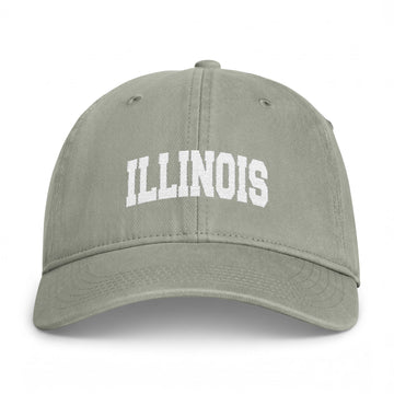 Buy sandstone Illinois Washed Baseball Cap - Vintage Coastal Comfort Colors