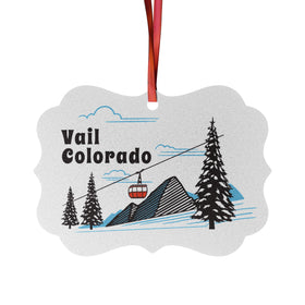 Vail, Colorado Ornament Aluminum - Vail, Colorado Mountain Gondola Christmas Ornament, Xmas Gift, Hanging Decoration, Winter Ornament