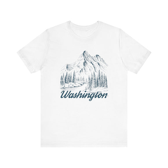 Washington Graphic Tee - Mountain Illustration Washington T Shirt