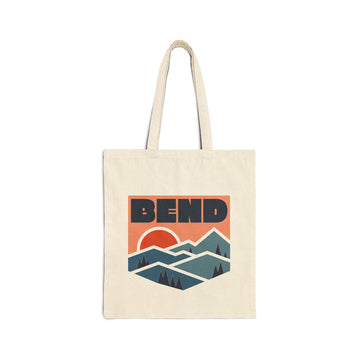 Bend, Oregon Cotton Canvas Tote Bag - 15" x 16"