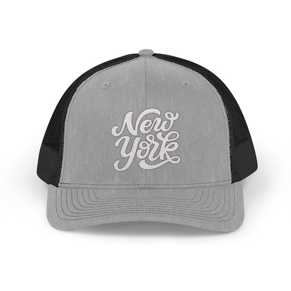 New York Snapback Trucker Cap - Embroidered New York Hat