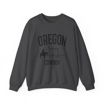 Buy dark-heather Oregon Sweatshirt - Oregon Cowboy Graphic Crewneck