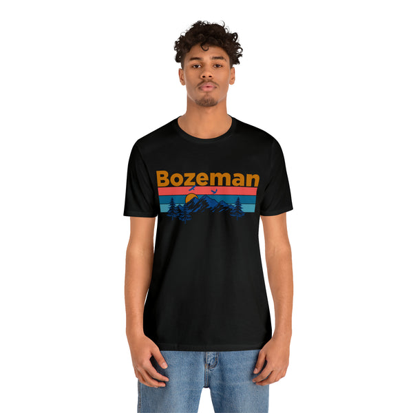 Bozeman, Montana Shirt - Mountain Sunset Unisex Bozeman T-Shirt