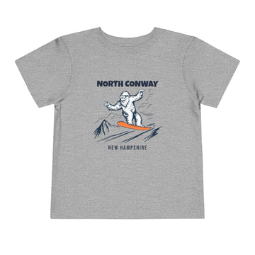 Buy athletic-heather North Conway, New Hampshire Yeti Snowboard Toddler Tee