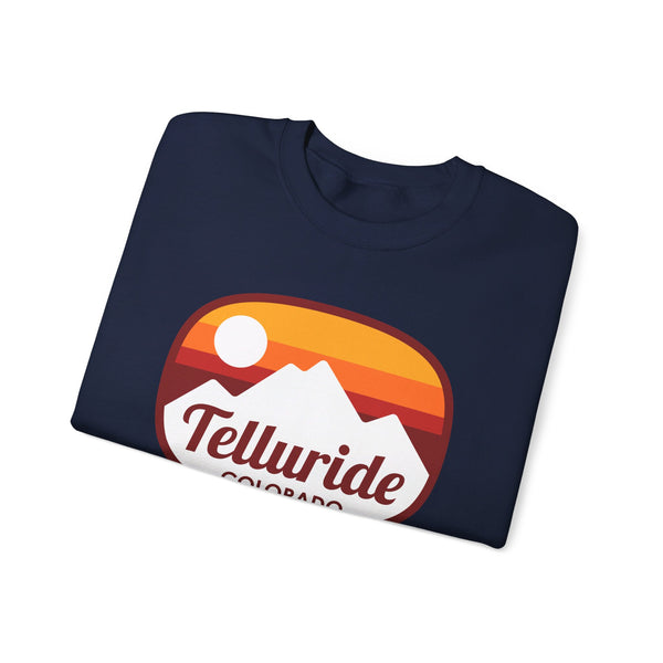 Telluride, Colorado Sweatshirt - Unisex Retro Ombre Crewneck Telluride Sweatshirt