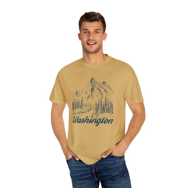 Washington Graphic Tee - Mountain Illustration Washington T Shirt