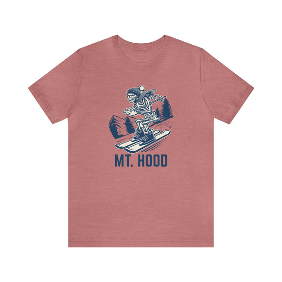 Mt Hood, Oregon T-Shirt - Skeleton Skier Unisex Mt Hood Shirt