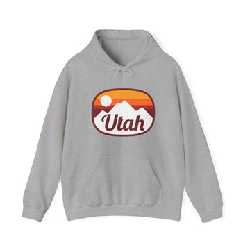 Buy sport-grey Utah Hoodie - Retro Ombre Unisex Utah Hoodie Sweatshirt