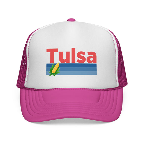 Tulsa, Oklahoma Retro Corn and Farm Trucker Hat