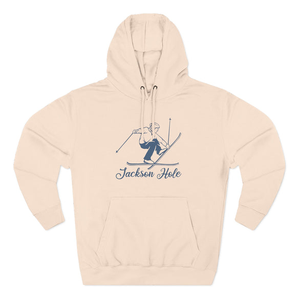 Premium Jackson Hole, Wyoming Vintage Snow Ski Hoodie