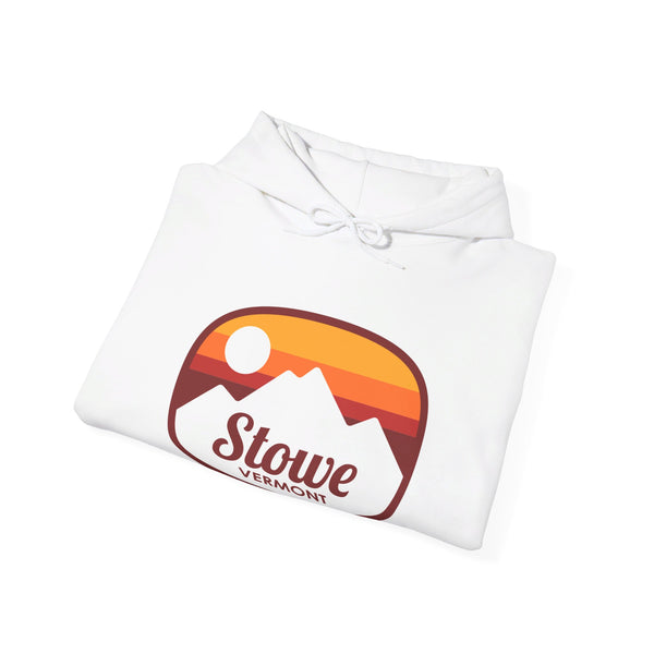 Stowe, Vermont Hoodie - Retro Ombre Unisex Stowe Hoodie Sweatshirt