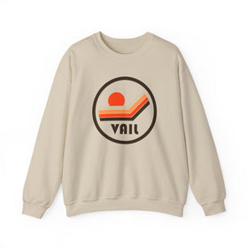 Vail, Colorado Retro Sun Sweatshirt - 0