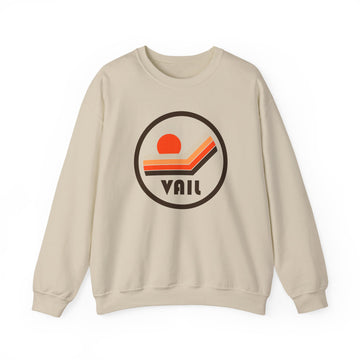 Vail, Colorado Retro Sun Sweatshirt - 0