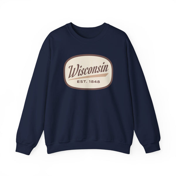 Wisconsin Sweatshirt - Unisex Retro Wisconsin Crewneck Sweatshirt