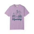 Wyoming Graphic Tee - Mountain Illustration Wyoming T Shirt-5