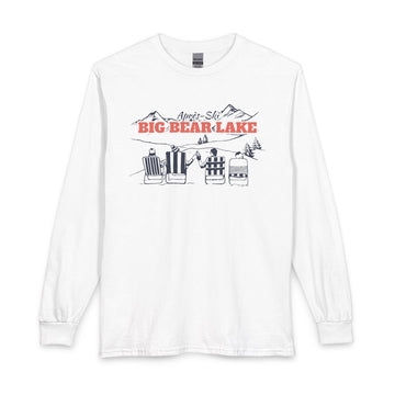 Big Bear Lake, California Après-ski Long Sleeve Shirt - Mountain Retro Skiing - 0