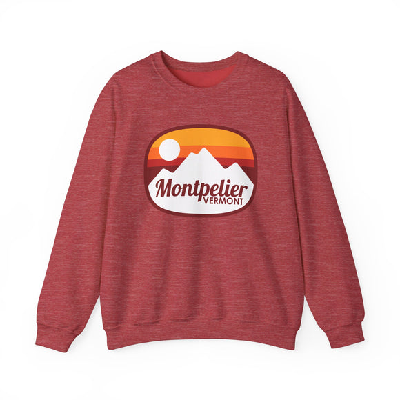 Montpelier, Vermont Sweatshirt - Unisex Retro Ombre Crewneck Montpelier Sweatshirt