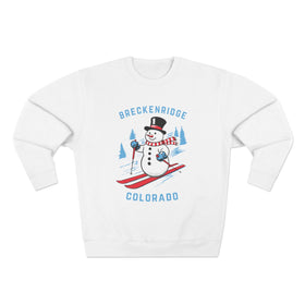 Premium Breckenridge, Colorado Skiing Snowman Sweatshirt