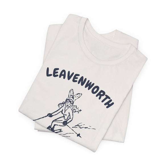 Leavenworth, Washington Ski Bunny T‑Shirt — Retro Skiing Graphic Tee