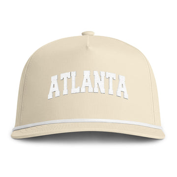 Buy ivory Atlanta Embroidered Rope Hat - Vintage Sunwashed Rope Cap, Comfort Colors