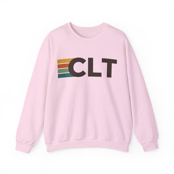 Buy light-pink Charlotte, North Carolina CLT Retro Stripe Sweatshirt