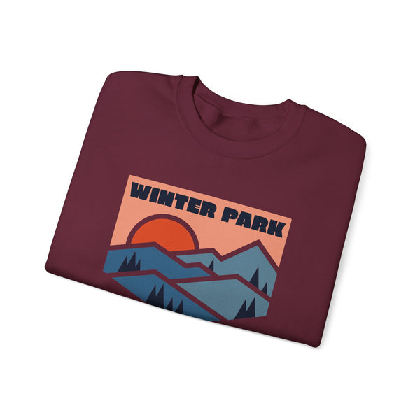 Winter Park, Colorado Sweatshirt Retro Mountains, Winter Park Unisex Graphic Crewneck