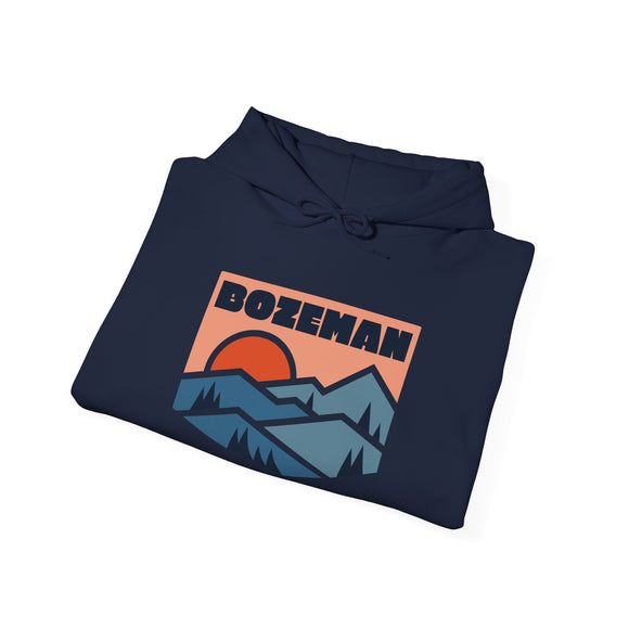 Bozeman, Montana Hoodie - Unisex Mountain Bozeman Hoodie Graphic Sweatshirt