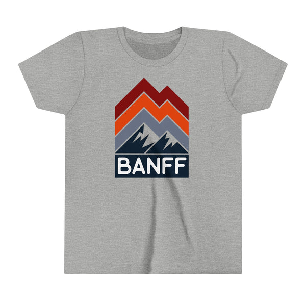 Banff, Canada Youth Shirt - Retro Mountain Banff Kid's T-Shirt