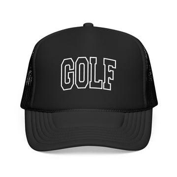 Golf Trucker Hat — Vintage College Foam Mesh Cap - 0