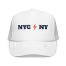 New York City, New York Retro Trucker Hat - Lightning Foam Cap-5