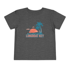 Longboat Key, Florida Toddler T-Shirt - Retro Palm Tree Toddler Longboat Key Shirt