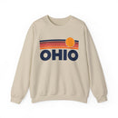 Ohio Sweatshirt Retro Sun Unisex - Vintage Ohio Inspired Warm Pullover Jumper-2