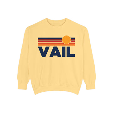 Vail, Colorado Sunset Stripes Sweatshirt | Comfort Colors - 100% Cotton