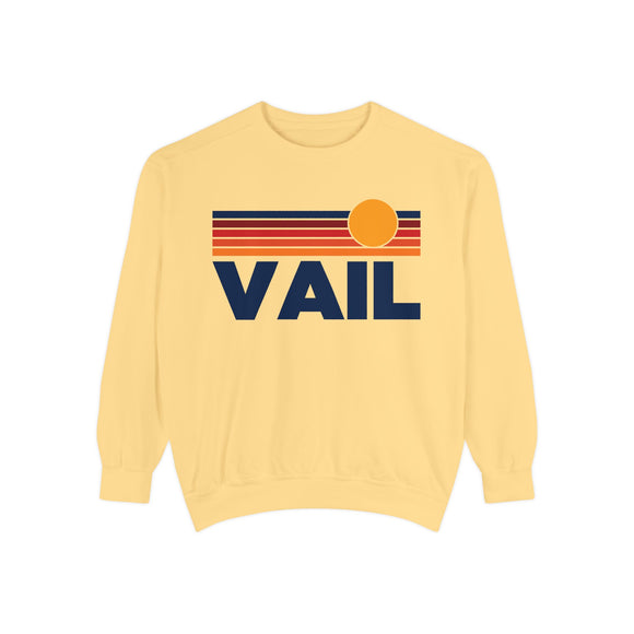 Vail, Colorado Sunset Stripes Sweatshirt | Comfort Colors - 100% Cotton