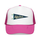 Lake Clark National Park Pennant Trucker Hat — Vintage Foam Mesh Cap-5